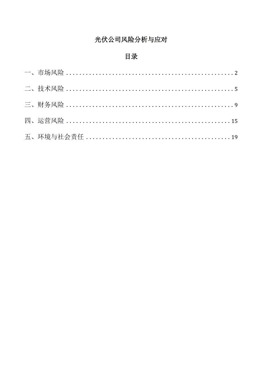 光伏公司风险分析与应对.docx_第1页