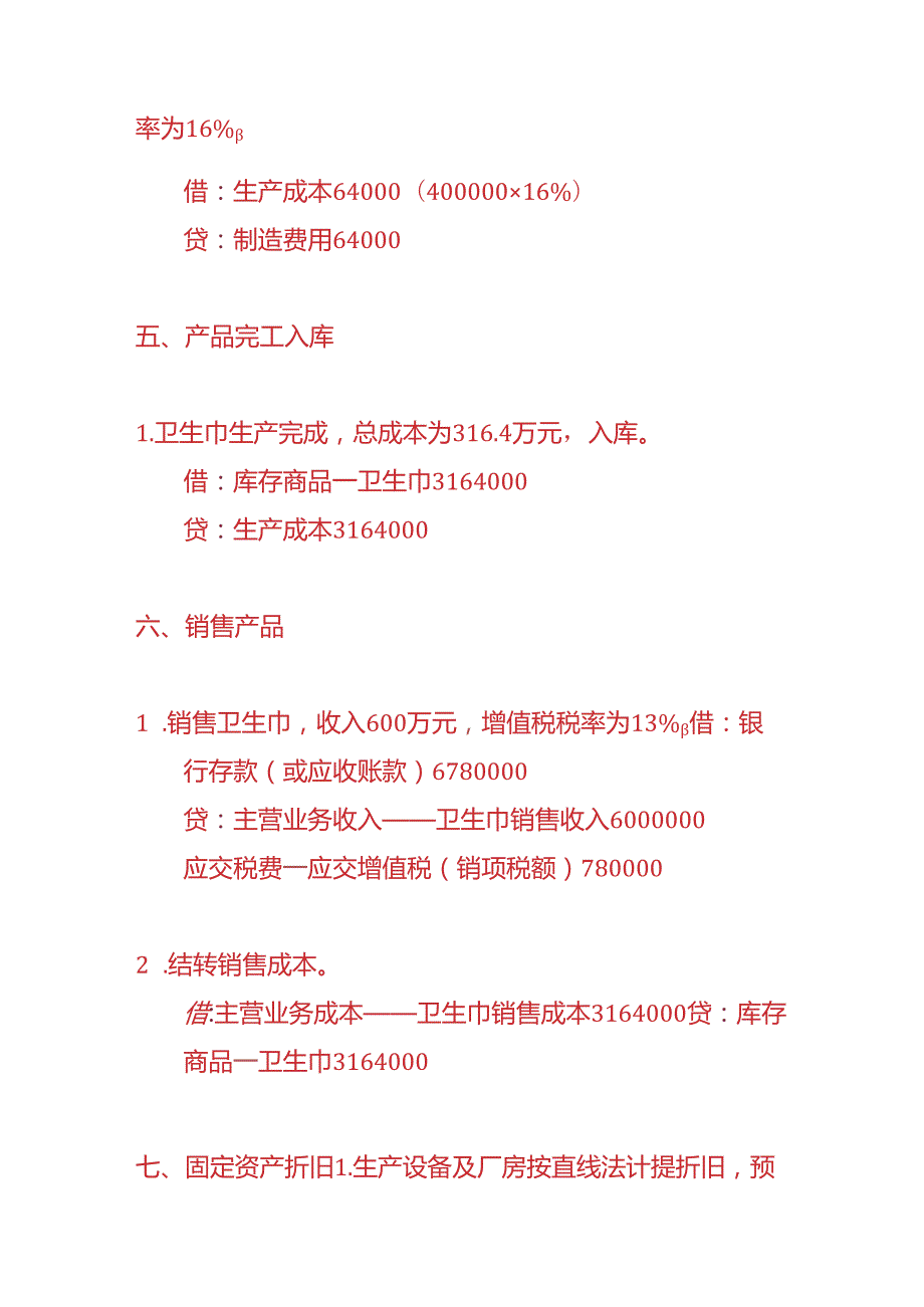 做账实操卫生巾生产企业的账务处理实例.docx_第3页
