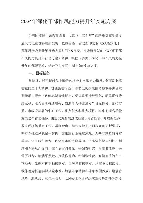 2024年深化干部作风能力提升年实施方案.docx