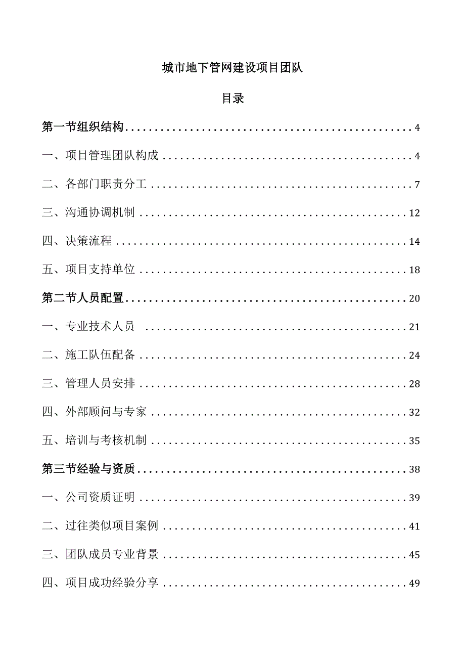 城市地下管网建设项目团队(1).docx_第1页