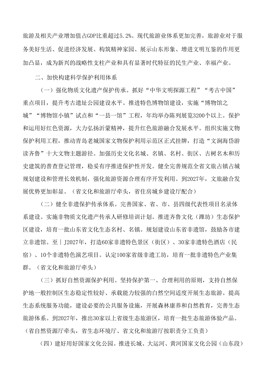 山东省人民政府关于印发《完善现代旅游业体系加快旅游强省建设的行动方案(2024—2027年)》的通知.docx_第2页