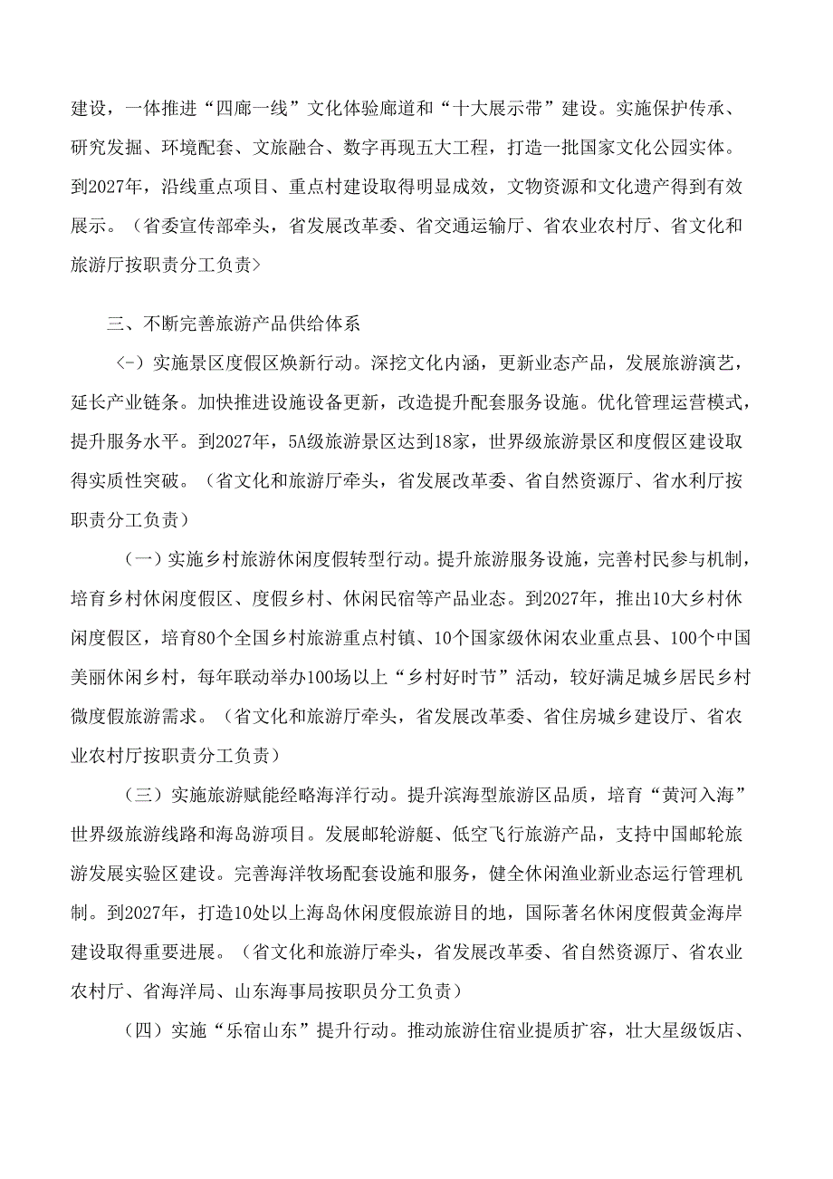 山东省人民政府关于印发《完善现代旅游业体系加快旅游强省建设的行动方案(2024—2027年)》的通知.docx_第3页