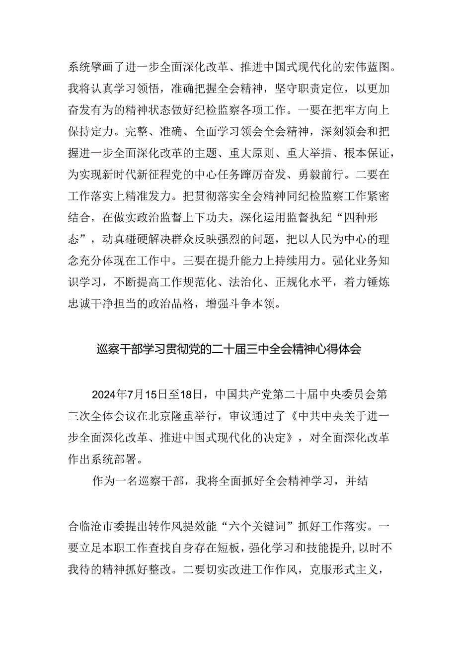 （9篇）基层纪委书记学习贯彻党的二十三中全会精神心得体会（详细版）.docx_第2页