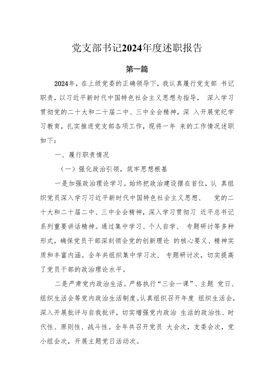党支部书记2024述职报告5篇.docx