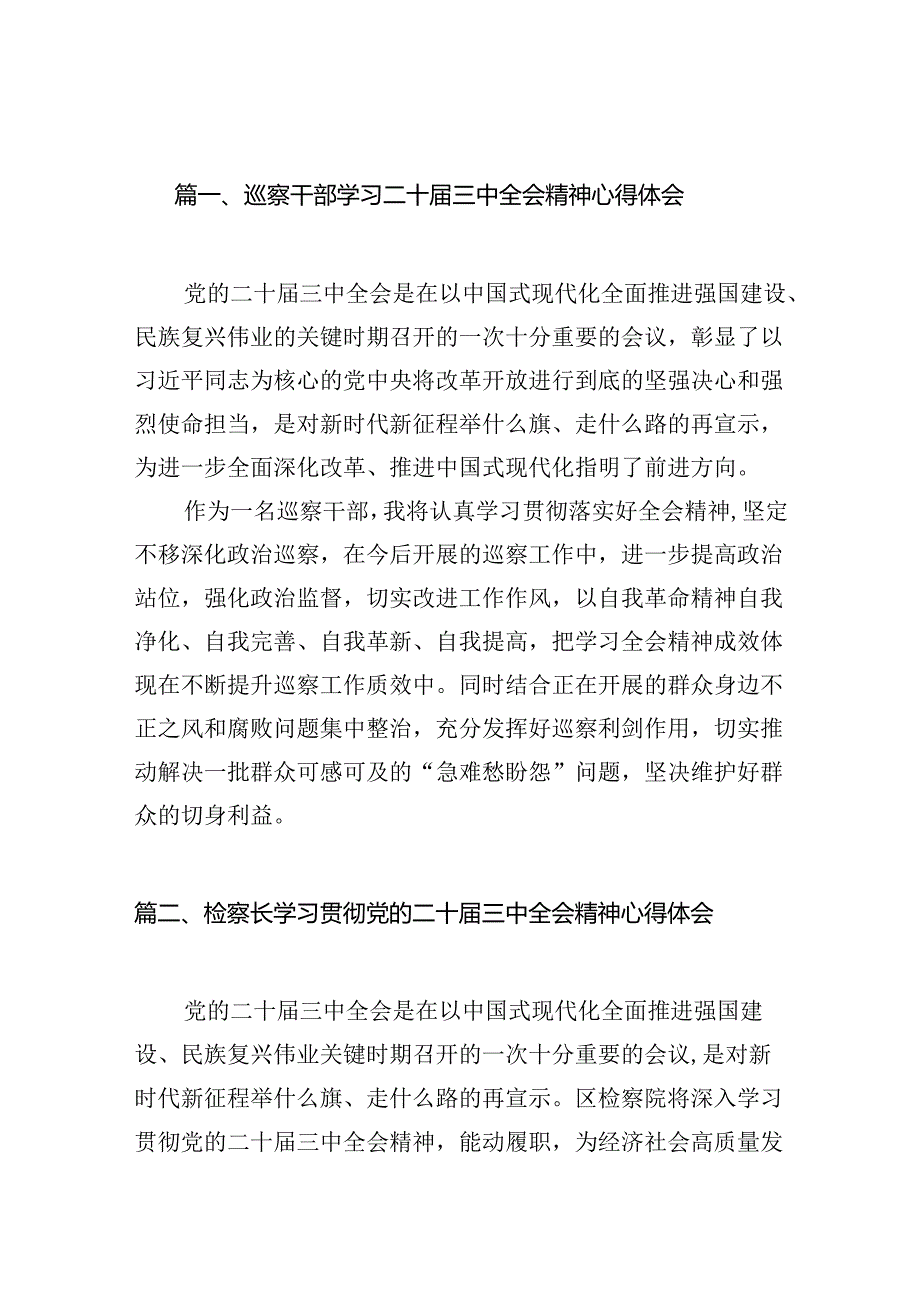 （10篇）巡察干部学习二十三中全会精神心得体会集合.docx_第2页