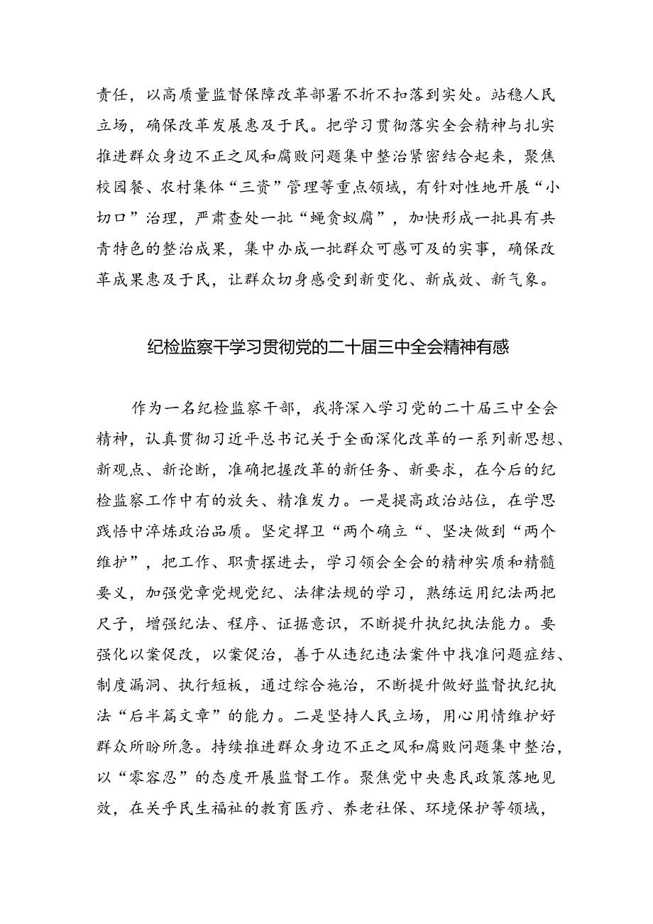（9篇）纪工委书记学习贯彻党的二十三中全会精神心得体会（精选）.docx_第3页