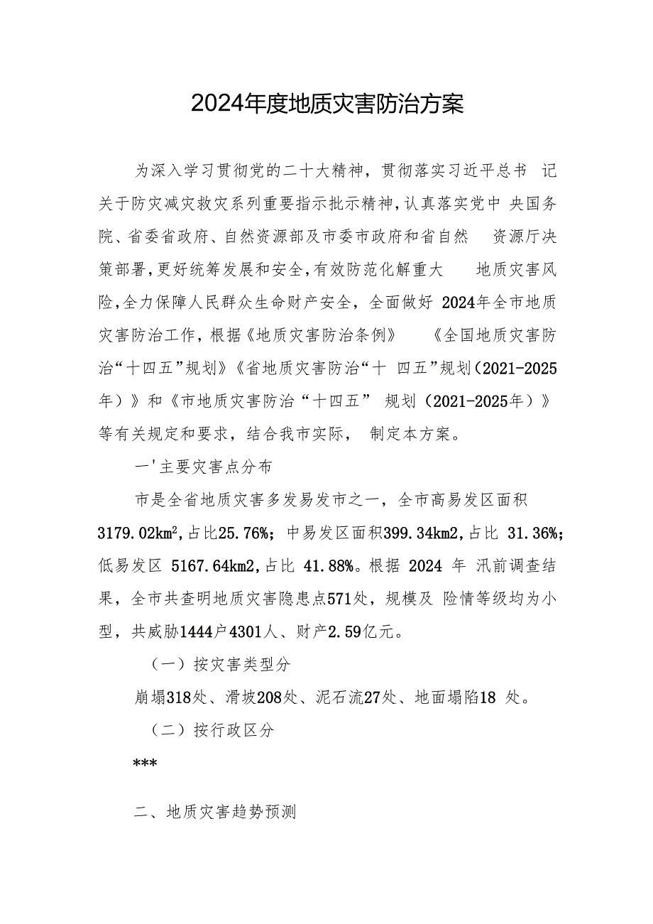 2024地质灾害防治方案.docx_第1页