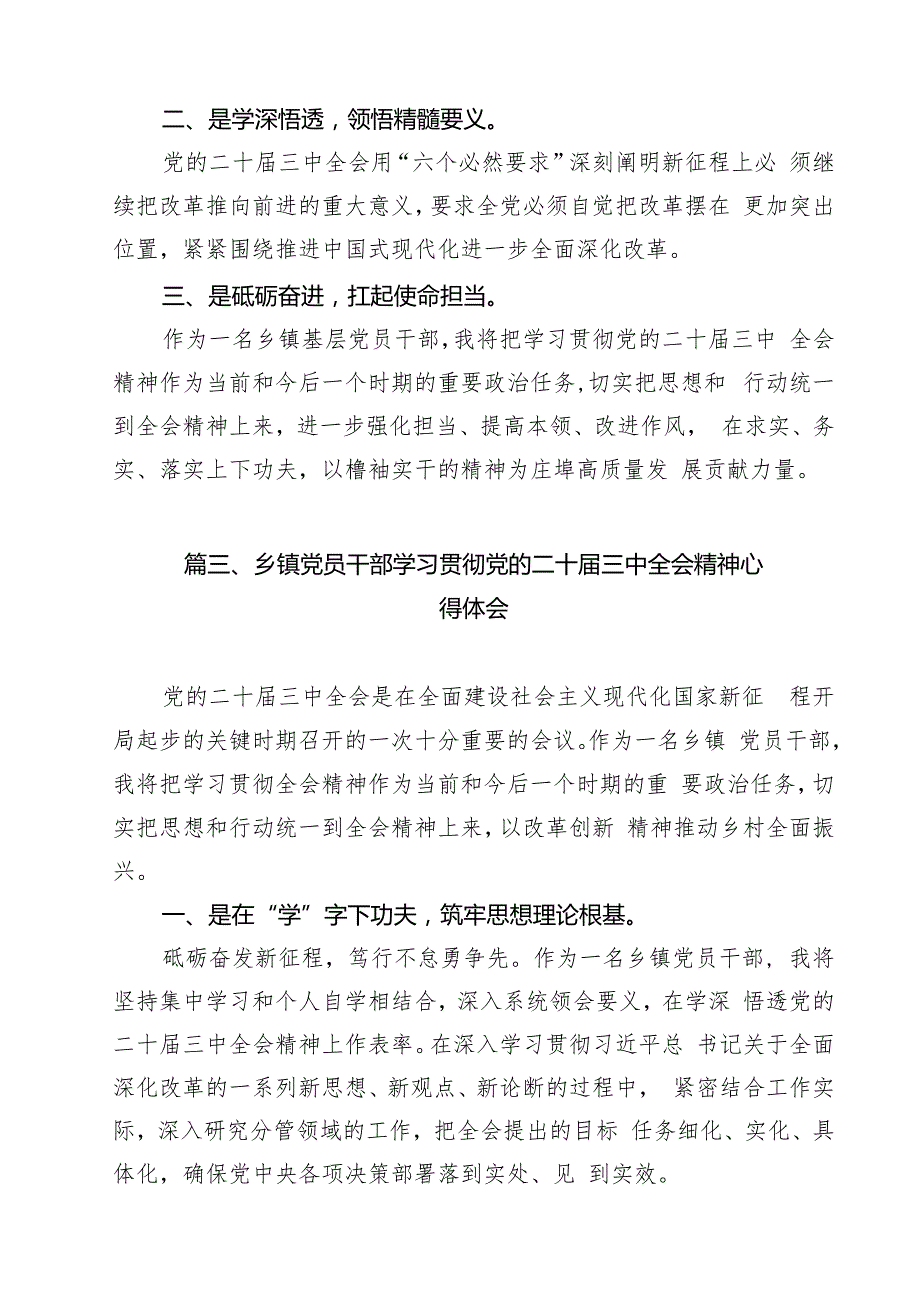 乡镇干部学习学习二十三中全会精神研讨发言12篇（详细版）.docx_第3页