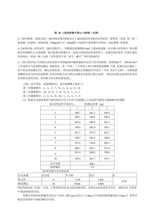 活性炭管中苯QCM研制（示例）.docx