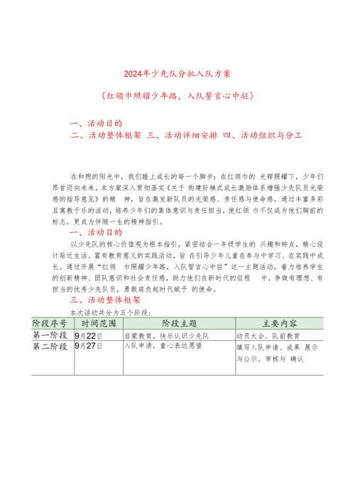 2024年一年级红领巾入队活动详细方案.docx