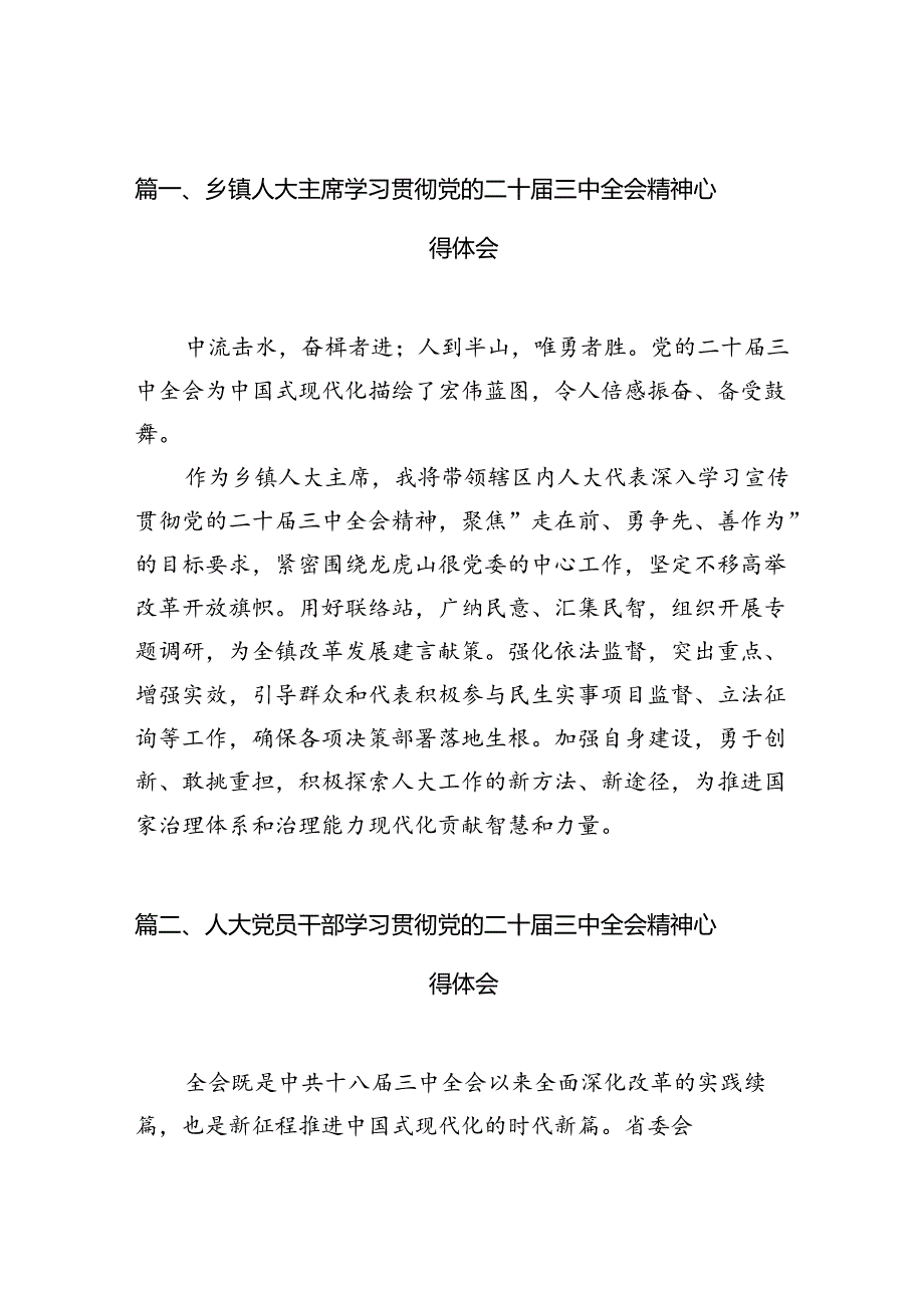 乡镇人大主席学习贯彻党的二十三中全会精神心得体会10篇（精选）.docx_第2页