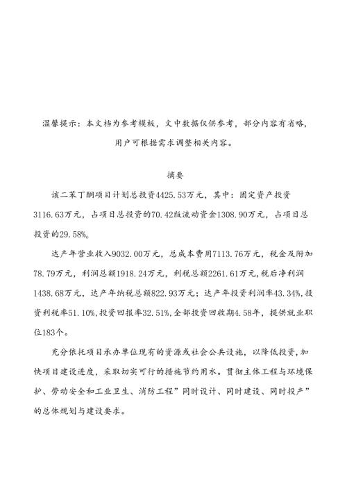 二苯丁酮项目可行性研究报告目录及大纲.docx