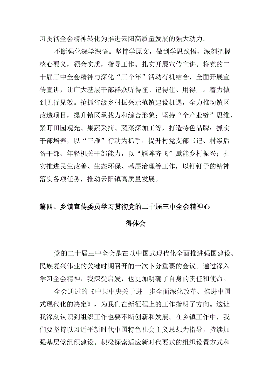 (八篇)镇长学习党的二十三中全会精神心得体会研讨发言范文.docx_第3页