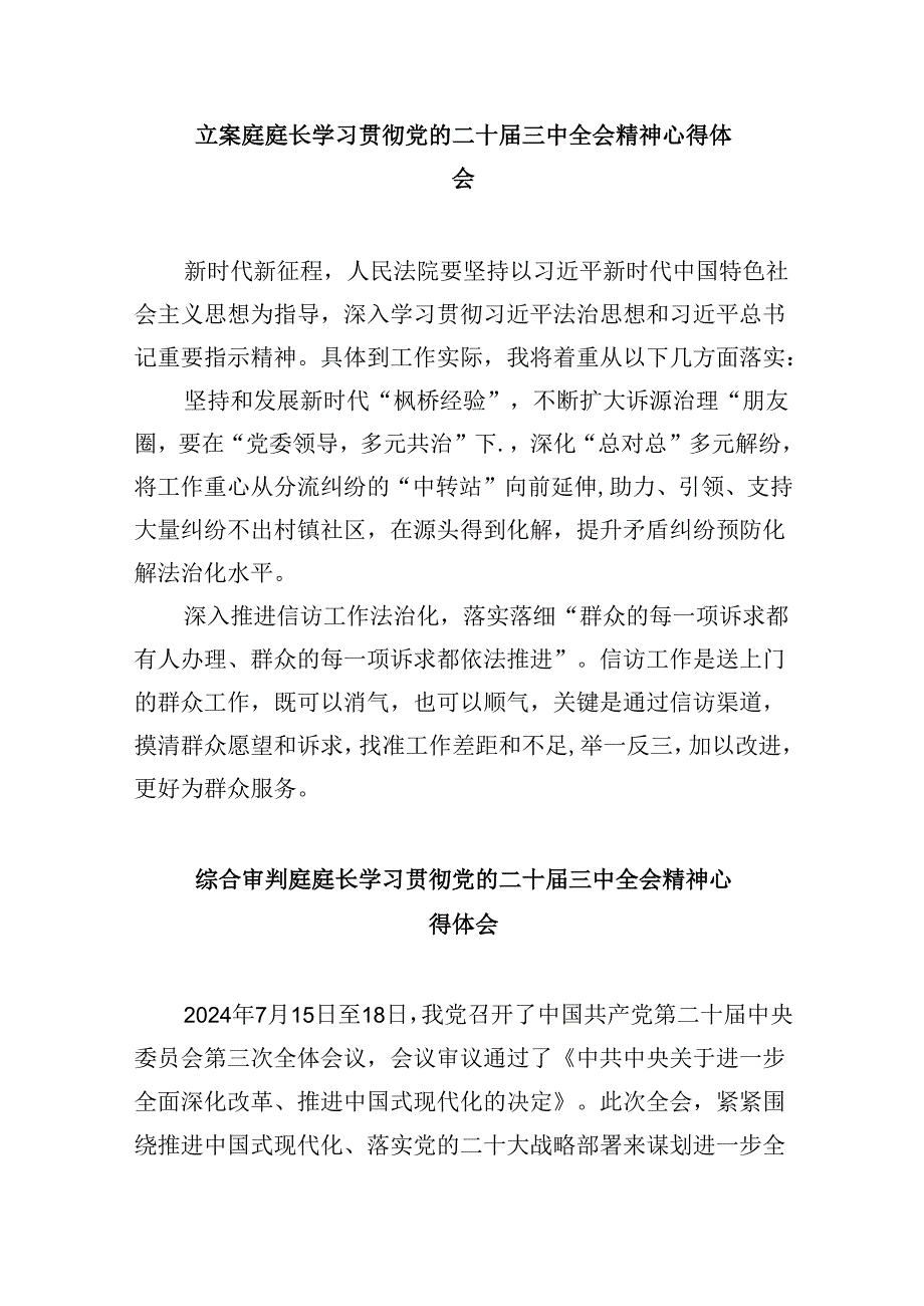 （11篇）法庭庭长学习二十三中全会精神研讨发言（精选）.docx_第3页