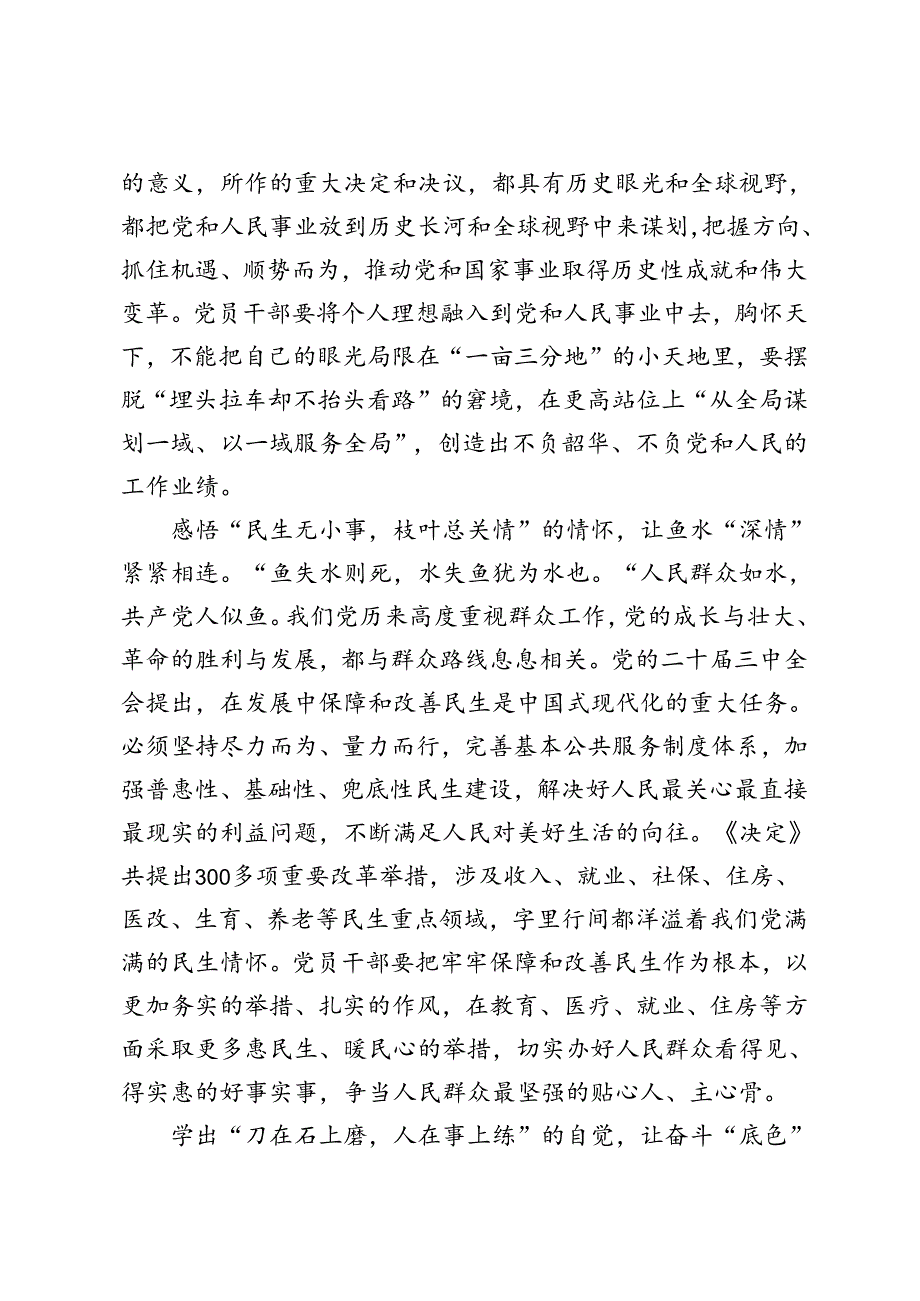 2024年学习贯彻二十三中全会《决定》座谈发言材料（4篇范文）.docx_第2页