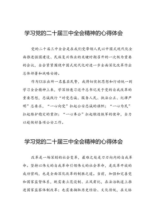 党员关于学习二十三中全会精神心得感悟范例二十七篇.docx