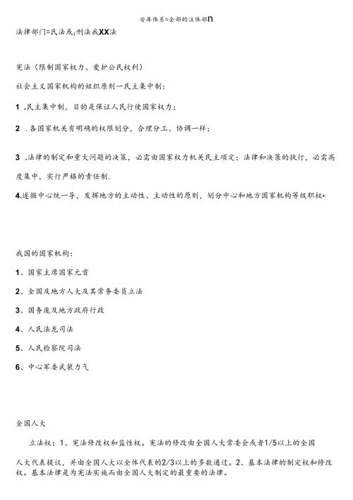 公共基础知识之法律重点整理.docx