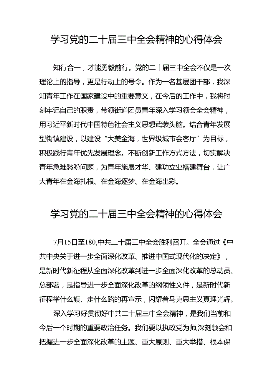 学习党的二十三中全会精神的心得体会通用范本三十六篇.docx_第3页