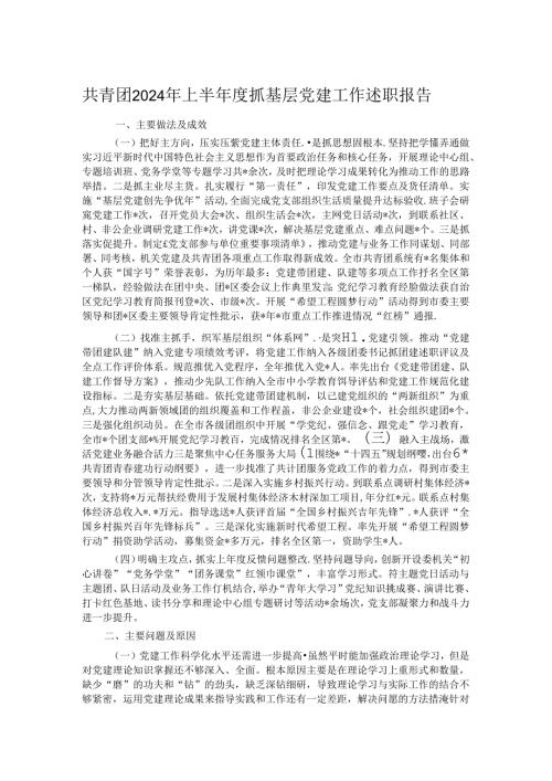 共青团2024年上半抓基层党建工作述职报告 (2).docx