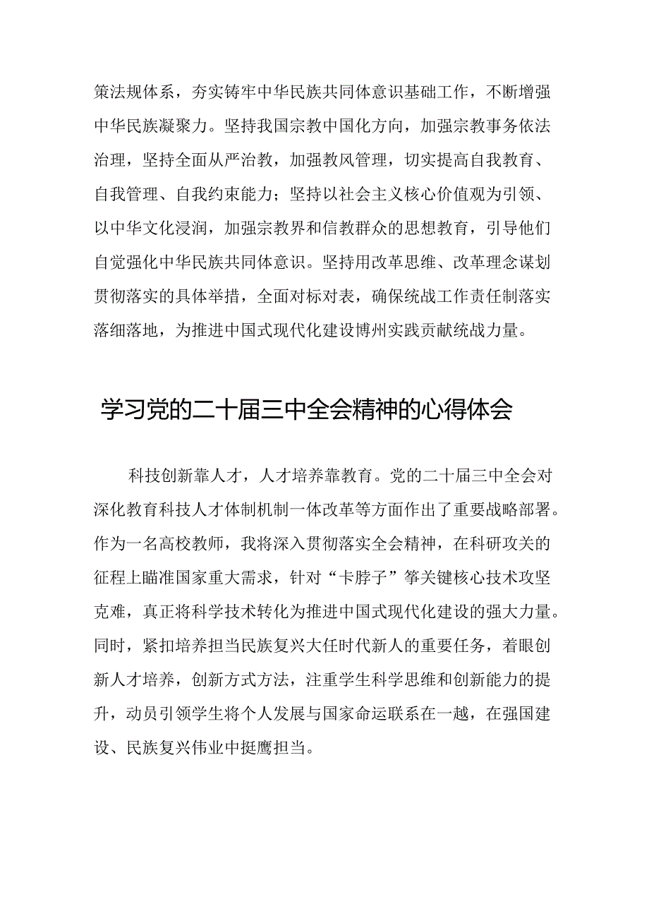党员干部学习贯彻党的二十三中全会精神心得感悟模板四十四篇.docx_第2页