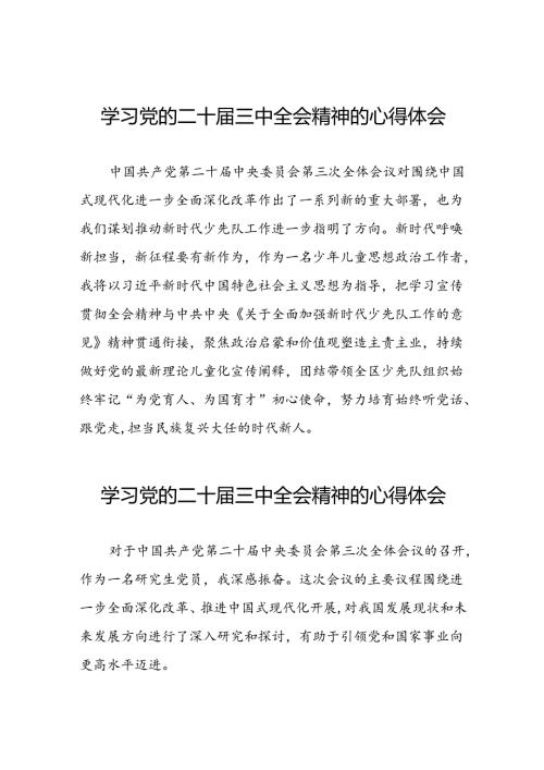 学习领会党的二十三中全会精神心得体会范文三十篇.docx