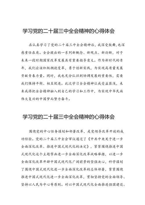 党员关于学习二十三中全会精神心得感悟合辑三十五篇.docx