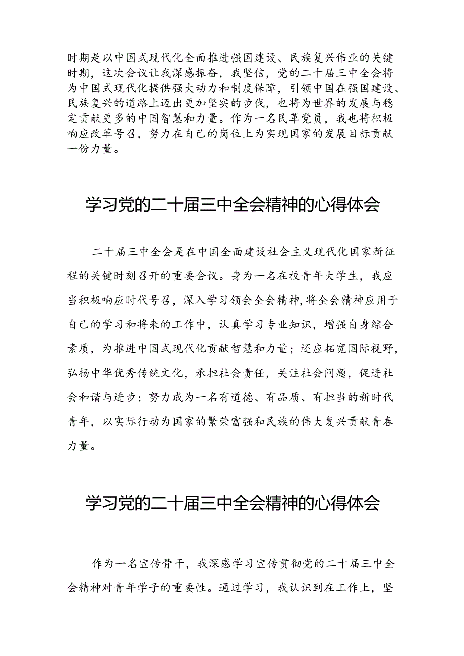 学习贯彻2024年二十三中全会精神心得体会模板50篇.docx_第3页
