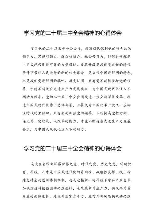 学习二十三中全会心得体会样本25篇.docx
