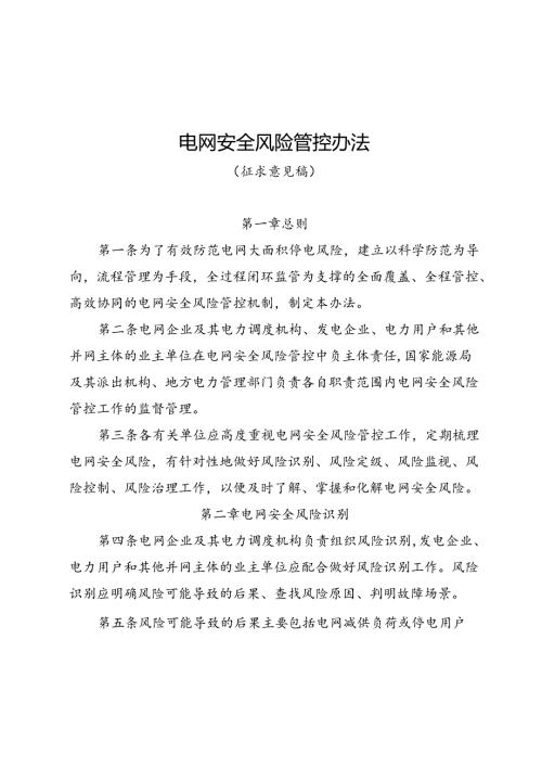 电网安全风险管控办法（征.docx