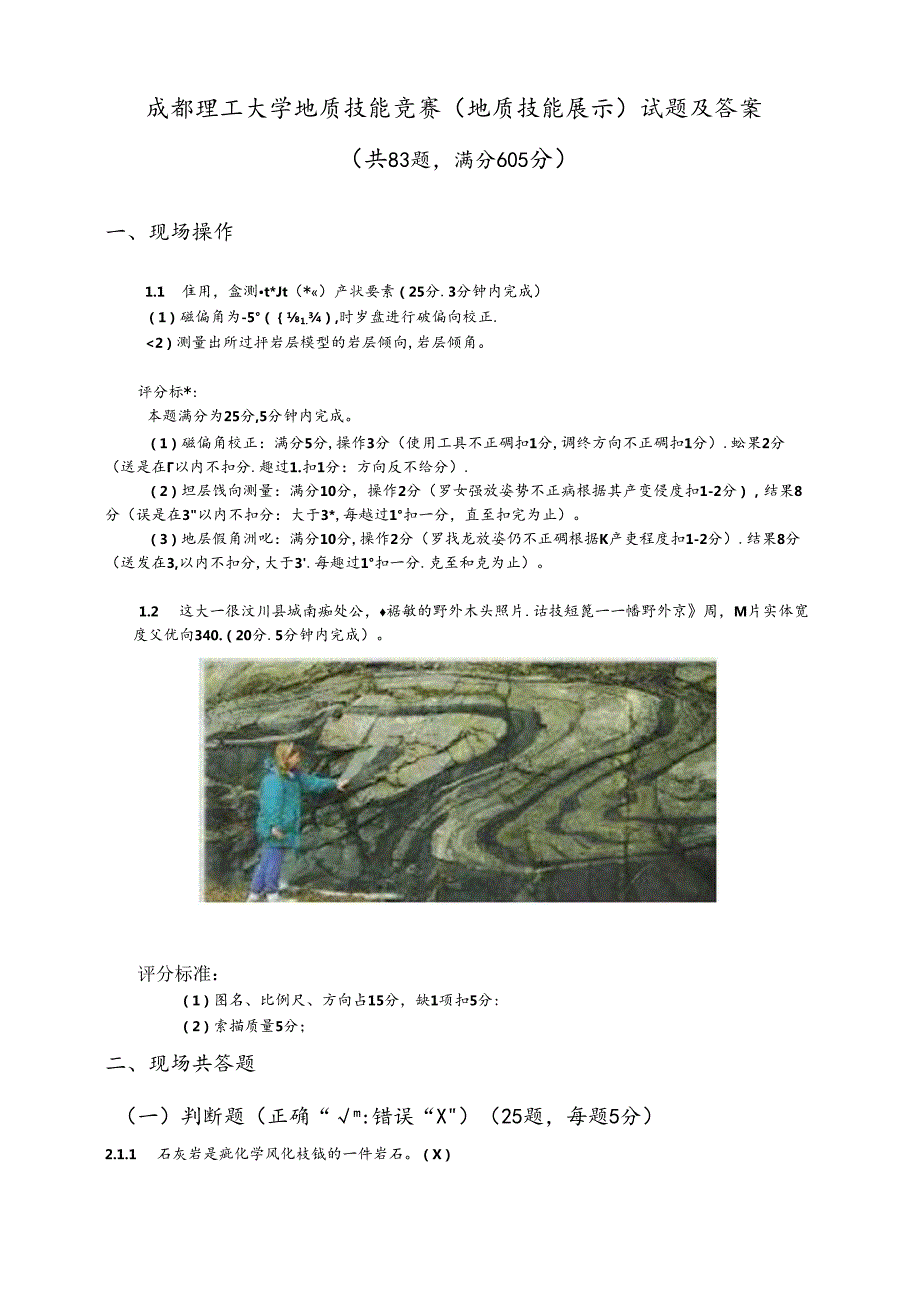 地质技能竞赛预赛精彩试题问题详解.docx_第2页