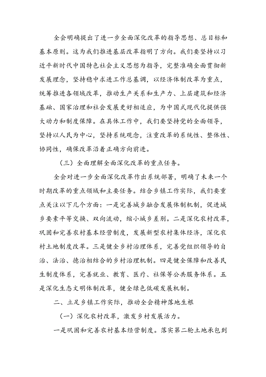 副镇长学习党的二十三中全会精神心得体会感想研讨发言.docx_第2页