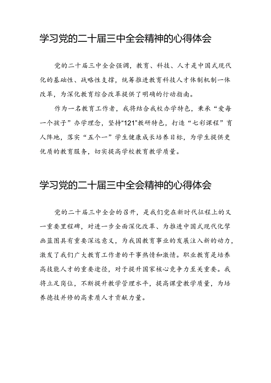 学习党的二十三中全会精神的心得体会交流发言二十七篇.docx_第3页
