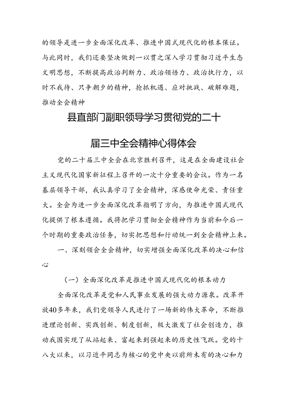 理论学习中心组学习贯彻二十三中全会精神专题研讨发言10篇.docx_第3页