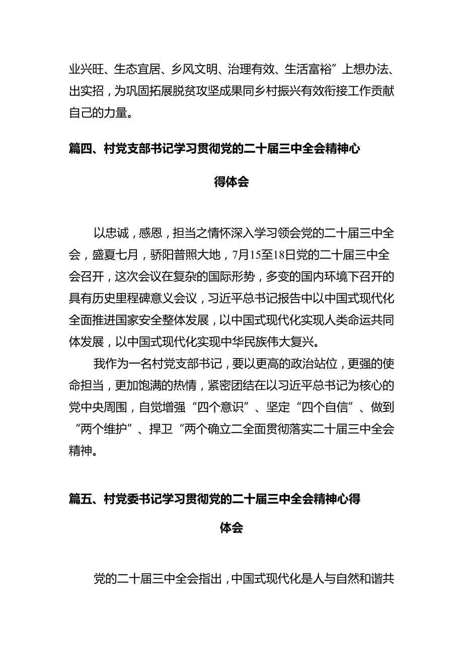 驻村帮扶工作队第一书记学习贯彻党的二十三中全会精神心得体会（共7篇）.docx_第3页