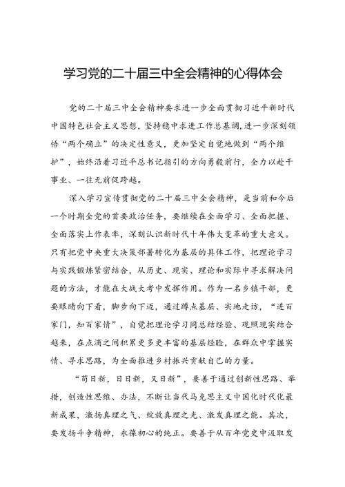 党员干部学习党的二十三中全会精神的心得感悟四十四篇.docx