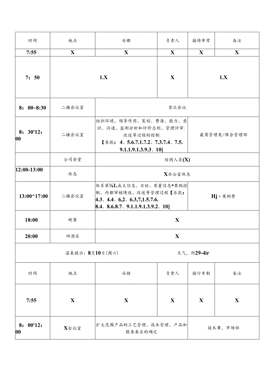 质量管理体系监督现场审核接待计划.docx_第2页