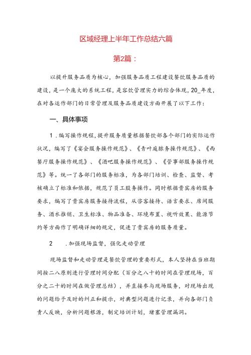 区域经理上半年工作总结六篇.docx