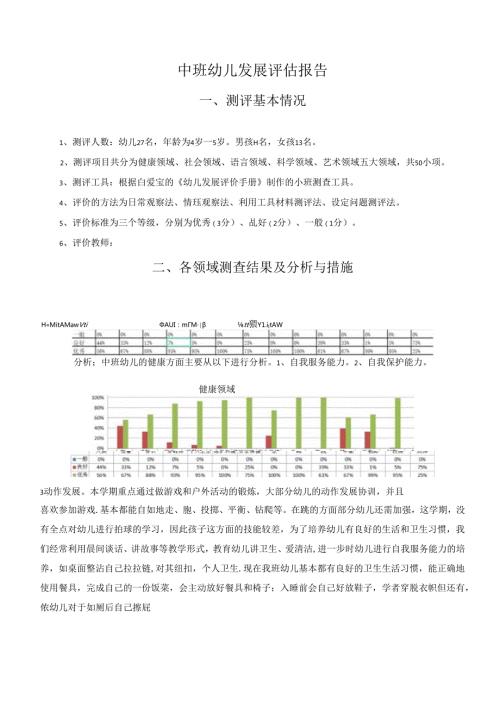 幼儿园中班幼儿发展评估报告.docx