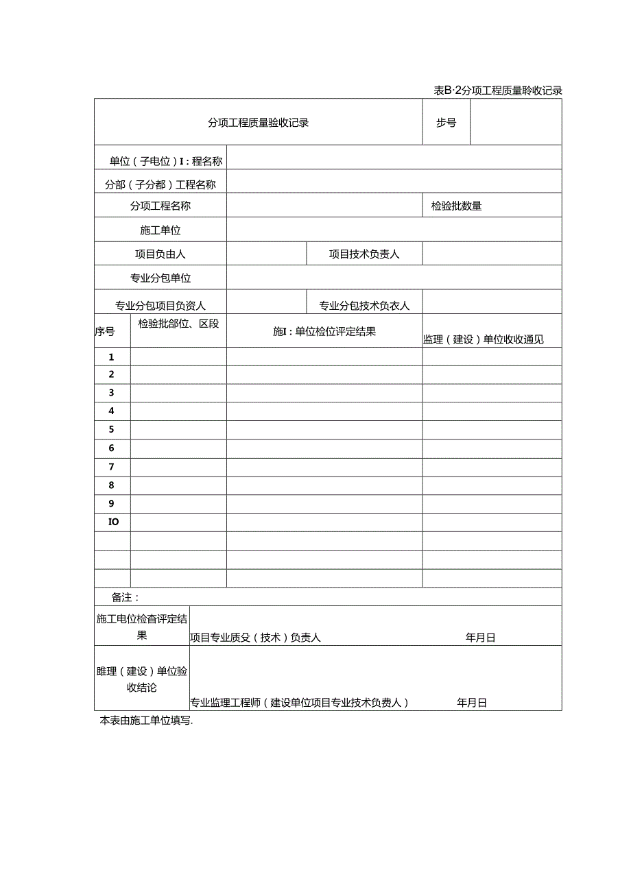 市政基础设施工程质量验收记录、竣工预验收报验表、验收表.docx_第3页