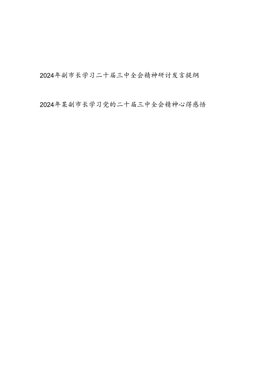 副市长学习二十三中全会精神研讨发言提纲心得体会感悟2篇.docx_第1页