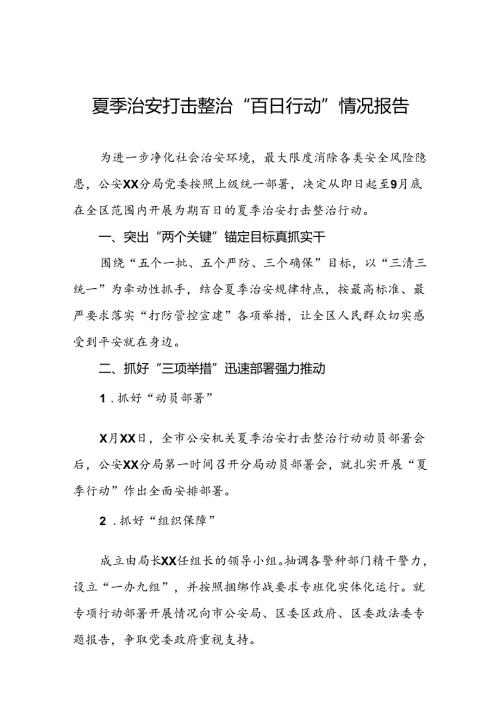 派出所推进2024年夏季治安打击整治行动工作小结15篇.docx