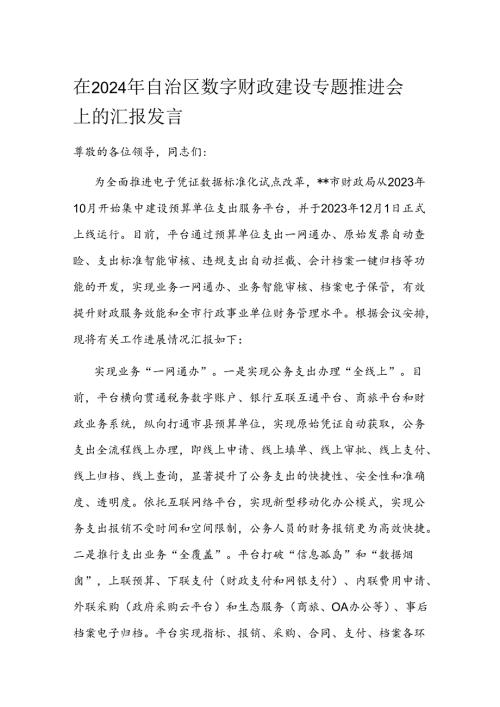 在2024年自治区数字财政建设专题推进会上的汇报发言(2).docx