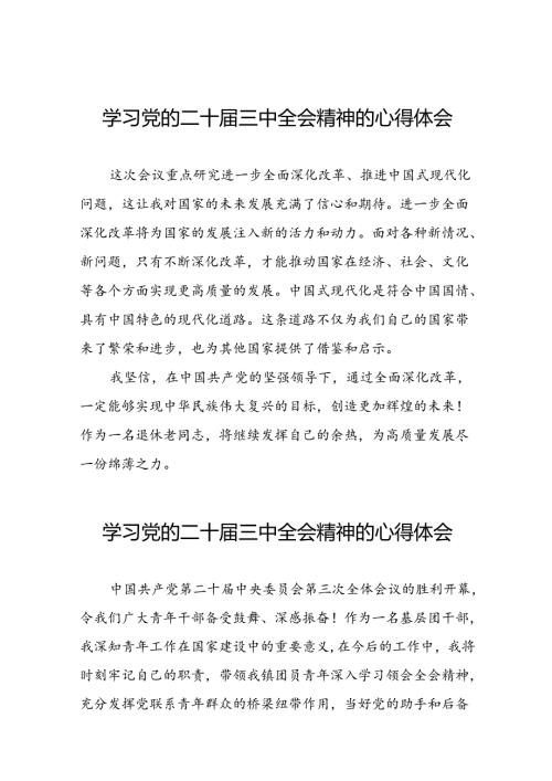 党员学习贯彻党的二十三中全会精神心得体会合集三十五篇.docx
