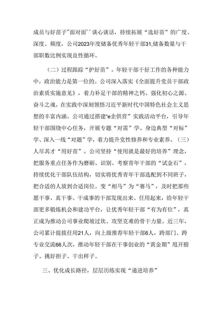 干部队伍建设经验交流材料：“五化”协同强化青年干部培.docx_第3页