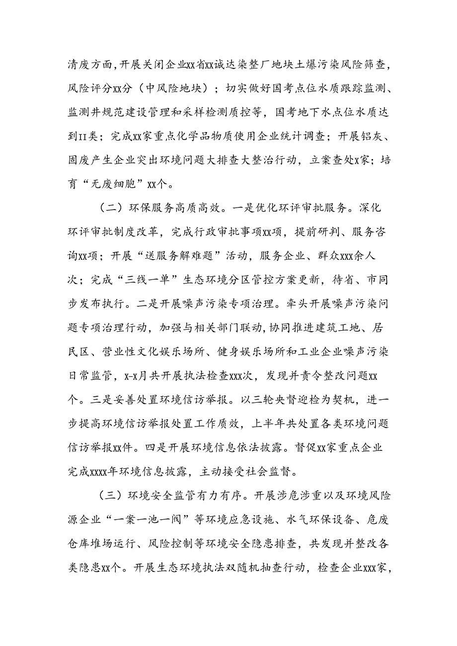生态环境分局2024年上半年工作总结和下半年工作思路.docx_第3页