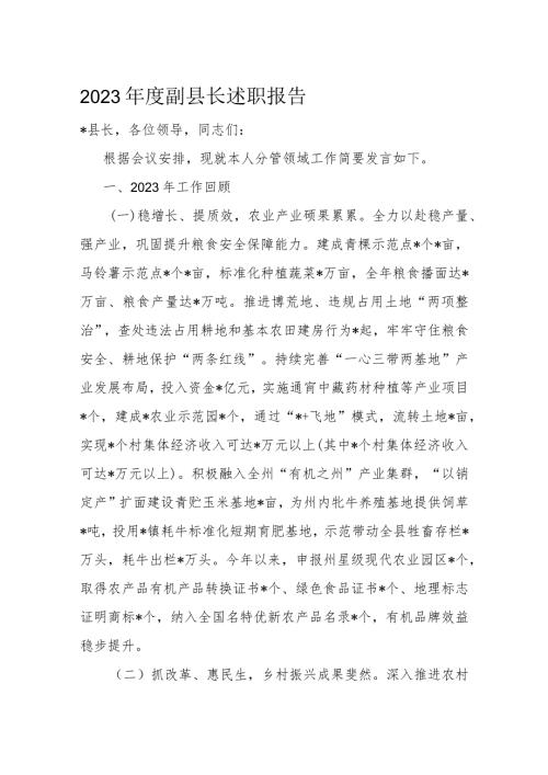 2023副县长述职报告(1).docx