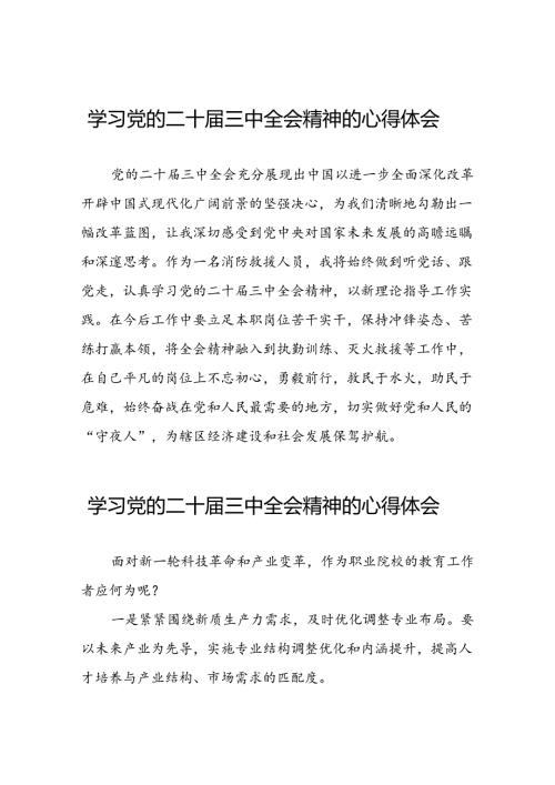 深入学习贯彻2024年党的二十三中全会精神的心得感悟25篇.docx