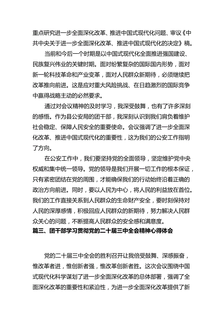 团市委书记学习贯彻党的二十三中全会精神心得体会10篇（详细版）.docx_第3页