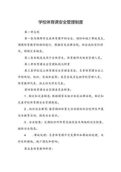 学校体育课安全管理制度.docx