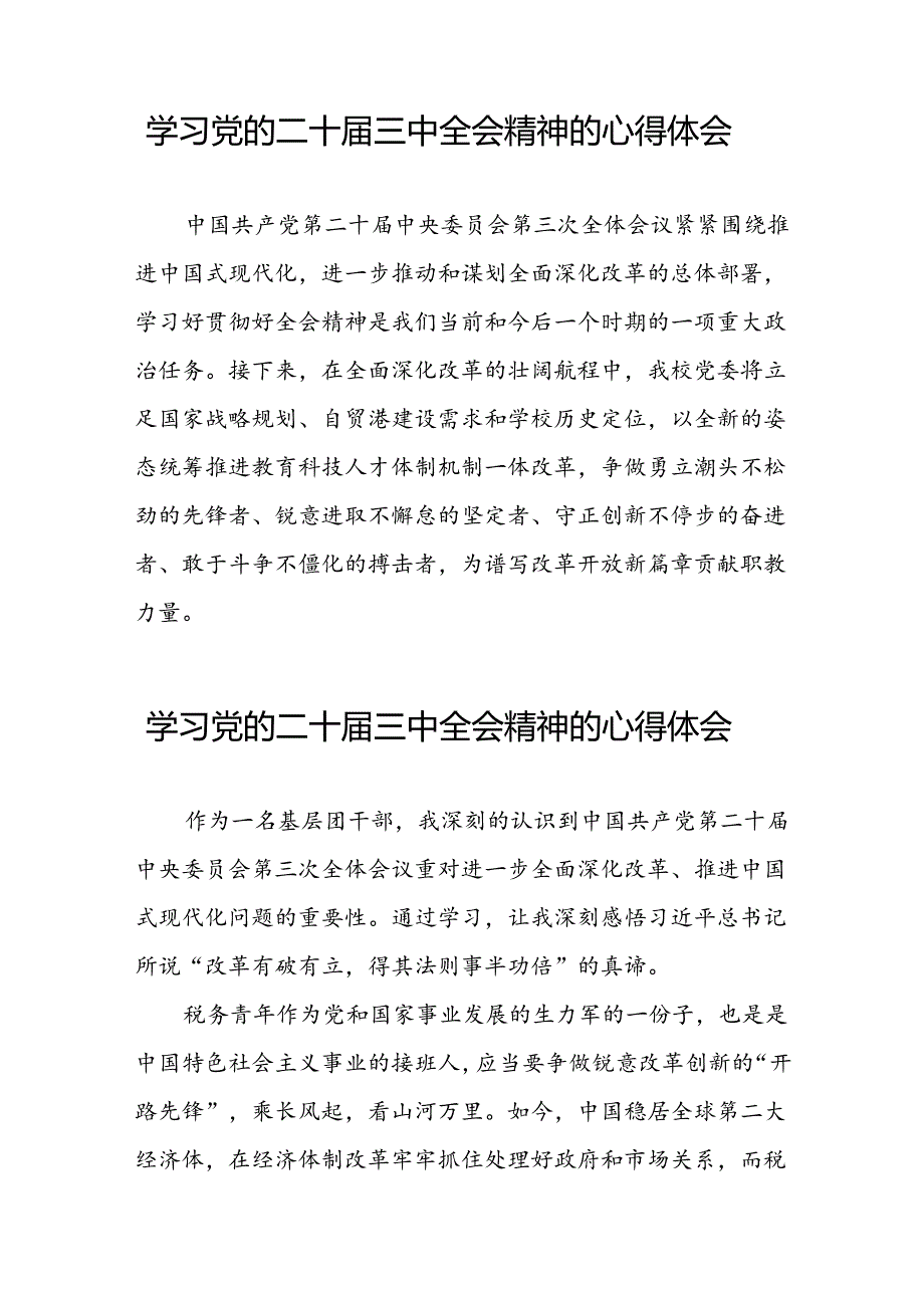 学习党的二十三中全会精神的心得体会优秀发言三十六篇.docx_第3页